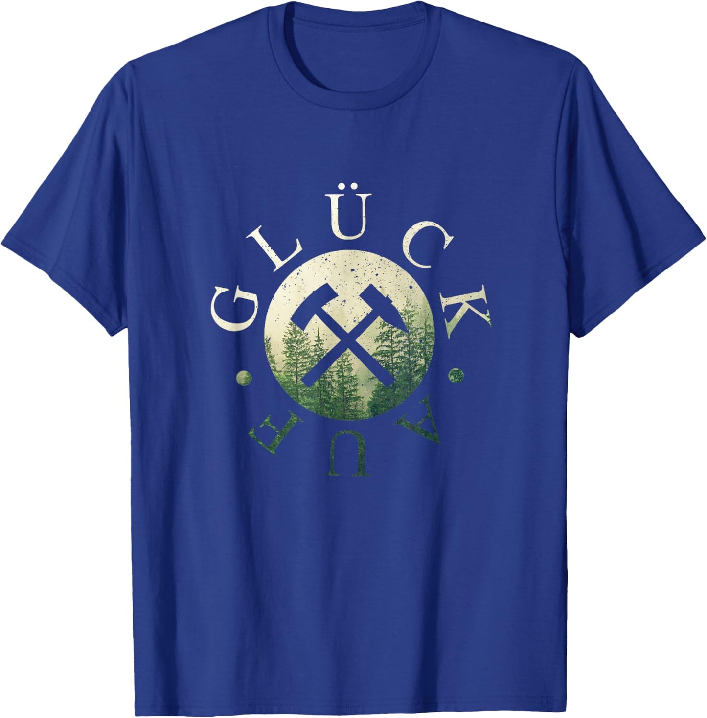 Schlägel und Eisen - Glück Auf Erzgebirge Bergbau Steiger T-Shirt - T-Shirt | Royal