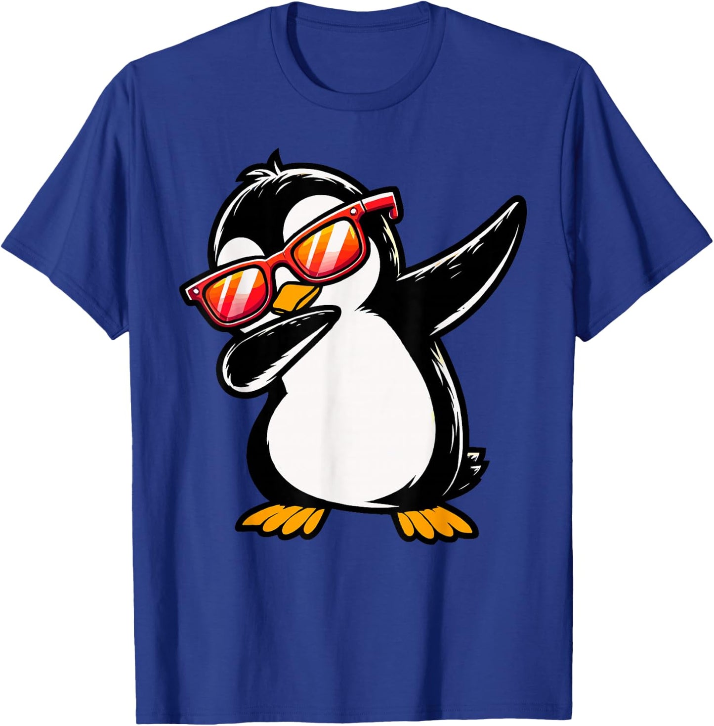Dabbing Penguin day Cute Animal Birthday Party T-Shirt - T-Shirt | Royal