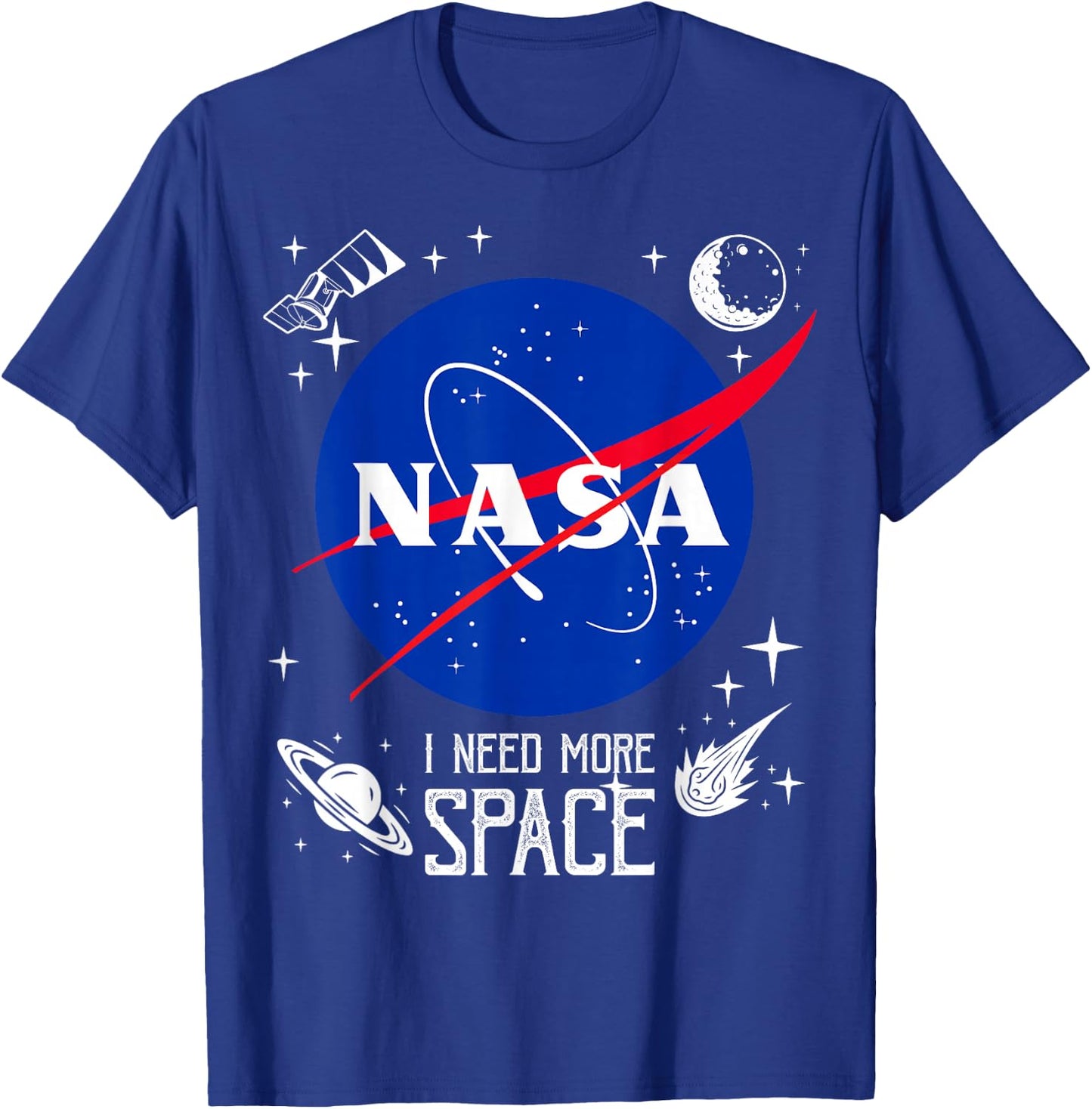 NASA Meatball Logo Classic I Need More Space , black, s T-Shirt - T-Shirt | Royal
