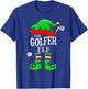 The Golfer Elf Matching Group Family Christmas Gift Funny T-Shirt - T-Shirt | Royal