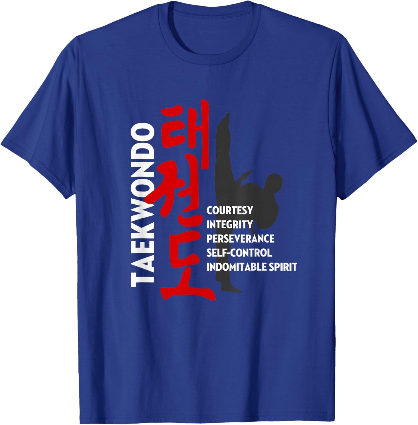 Taekwondo Tenets - Martial Arts T-Shirt - T-Shirt | Royal