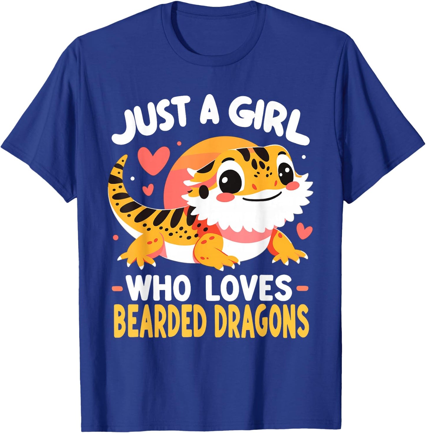 Cute Bearded Dragon Girl T-Shirt - T-Shirt | Royal