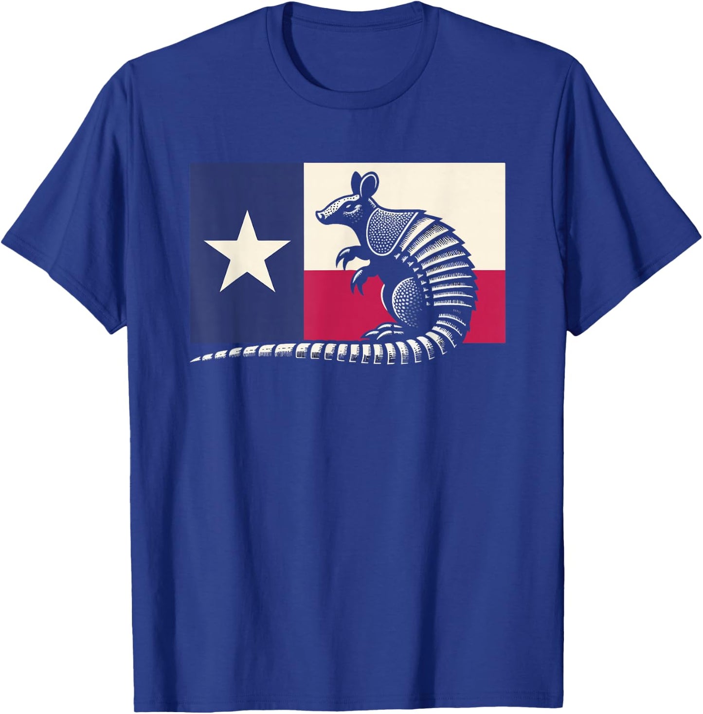 Armadillo Lover Country Texas Flag T-Shirt - T-Shirt | Royal