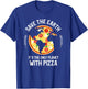 Earth Day - Save Earth Its The Only Planet With Pizza T-Shirt - T-Shirt | Royal