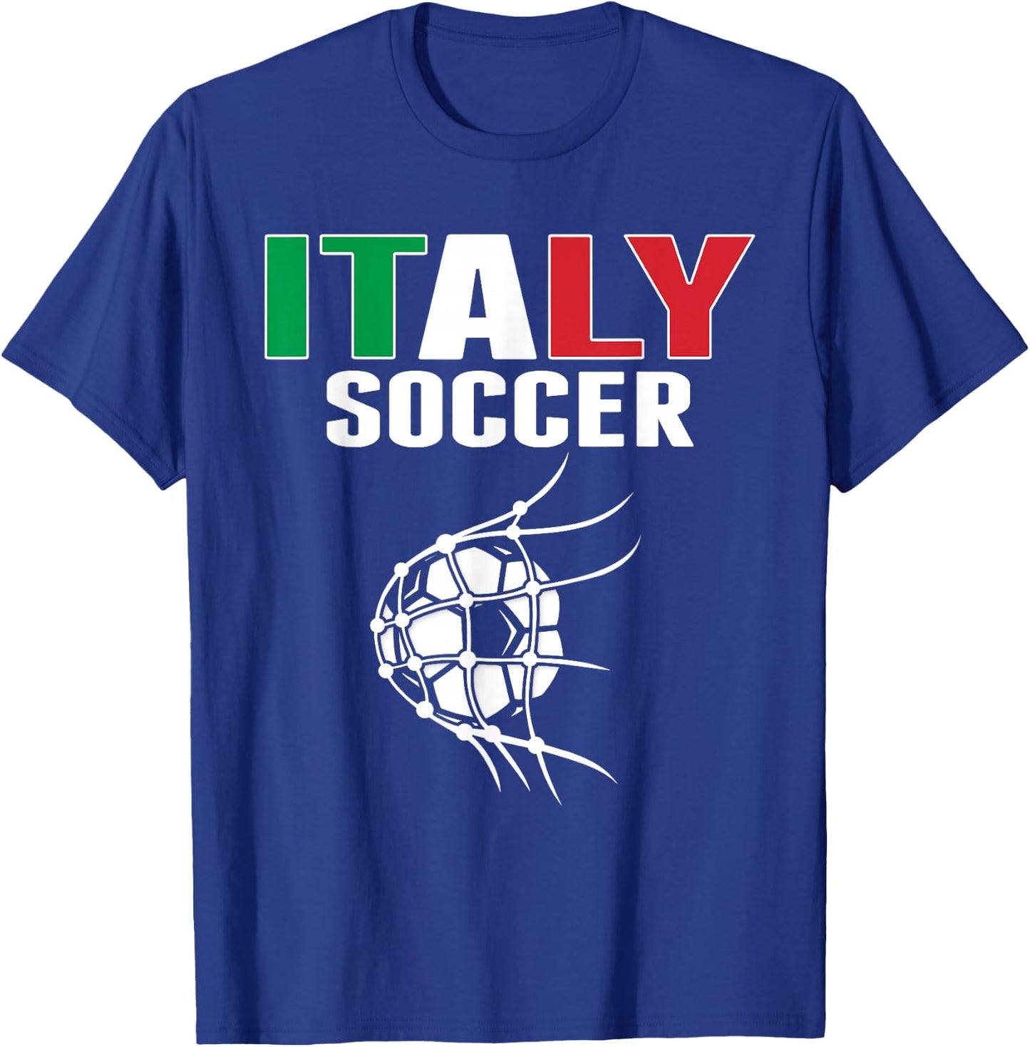 Italy Soccer Ball In Net Goal - Italian Football Supporters T-Shirt - T-Shirt | Royal