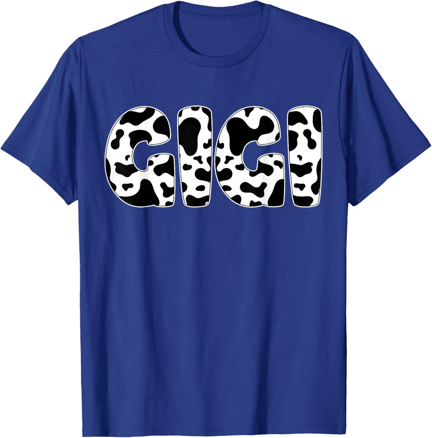 Gigi Cow Print Cow Pattern T-Shirt - T-Shirt | Royal