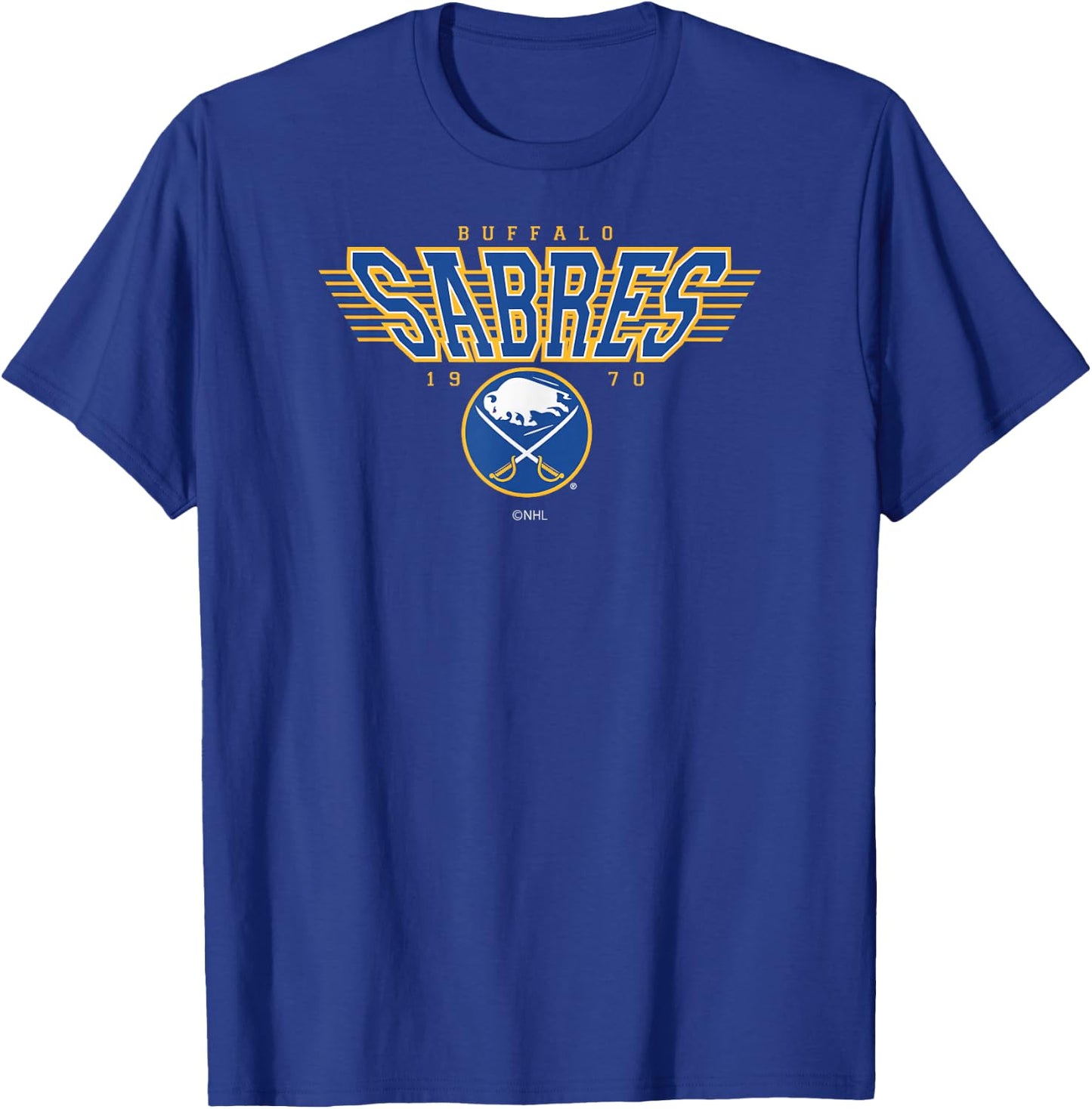 Buffalo Sabres Laser Black Officially Licensed T-Shirt - T-Shirt | Royal