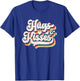 Vibrant Retro Typography Hugs And Kisses T-Shirt - T-Shirt | Royal
