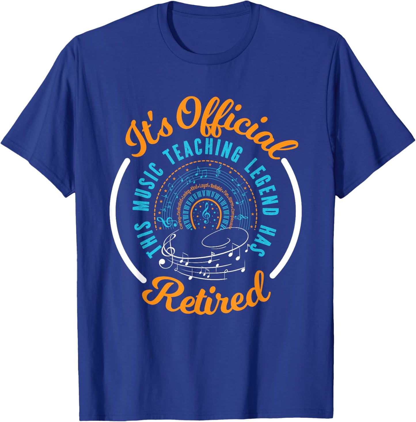 Retiring Music Teacher, Retirement Gift T-Shirt - T-Shirt | Royal