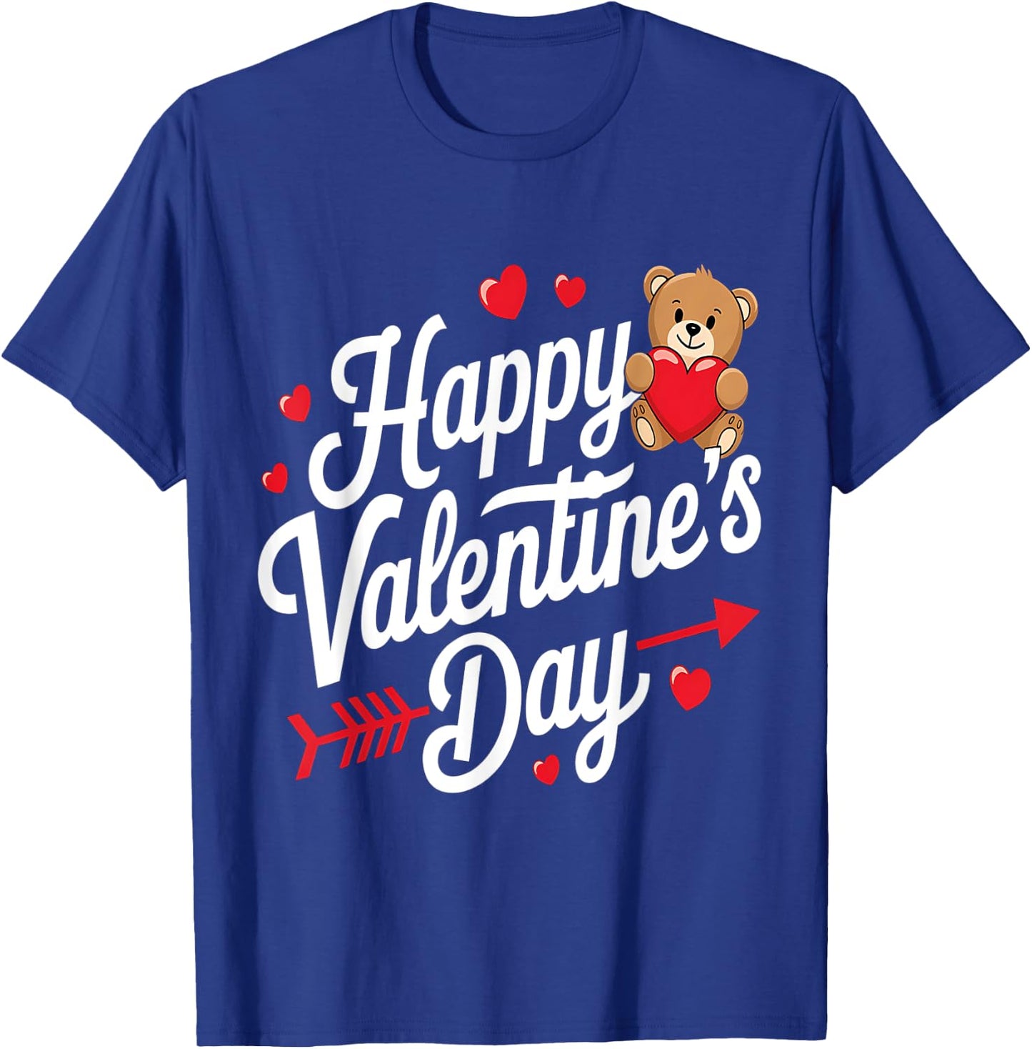 Happy Valentines Day Shirts Women Teddy Bear Cute Valentine T-Shirt - T-Shirt | Royal