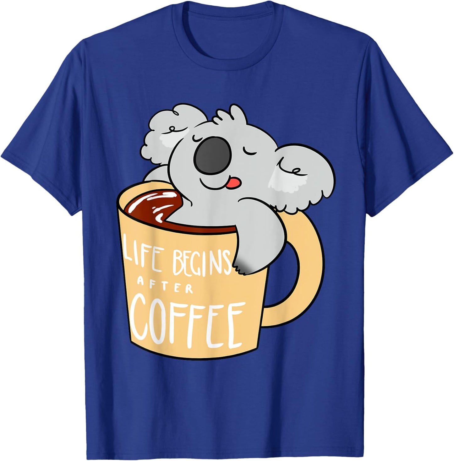 Koala Bear - Gift Koala and Coffee Lovers T-Shirt - T-Shirt | Royal