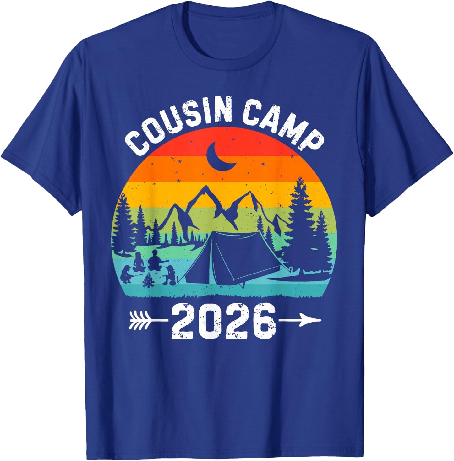 Cousin Camp 2026 Friends Camping Family Vacation Matching T-Shirt - T-Shirt | Royal