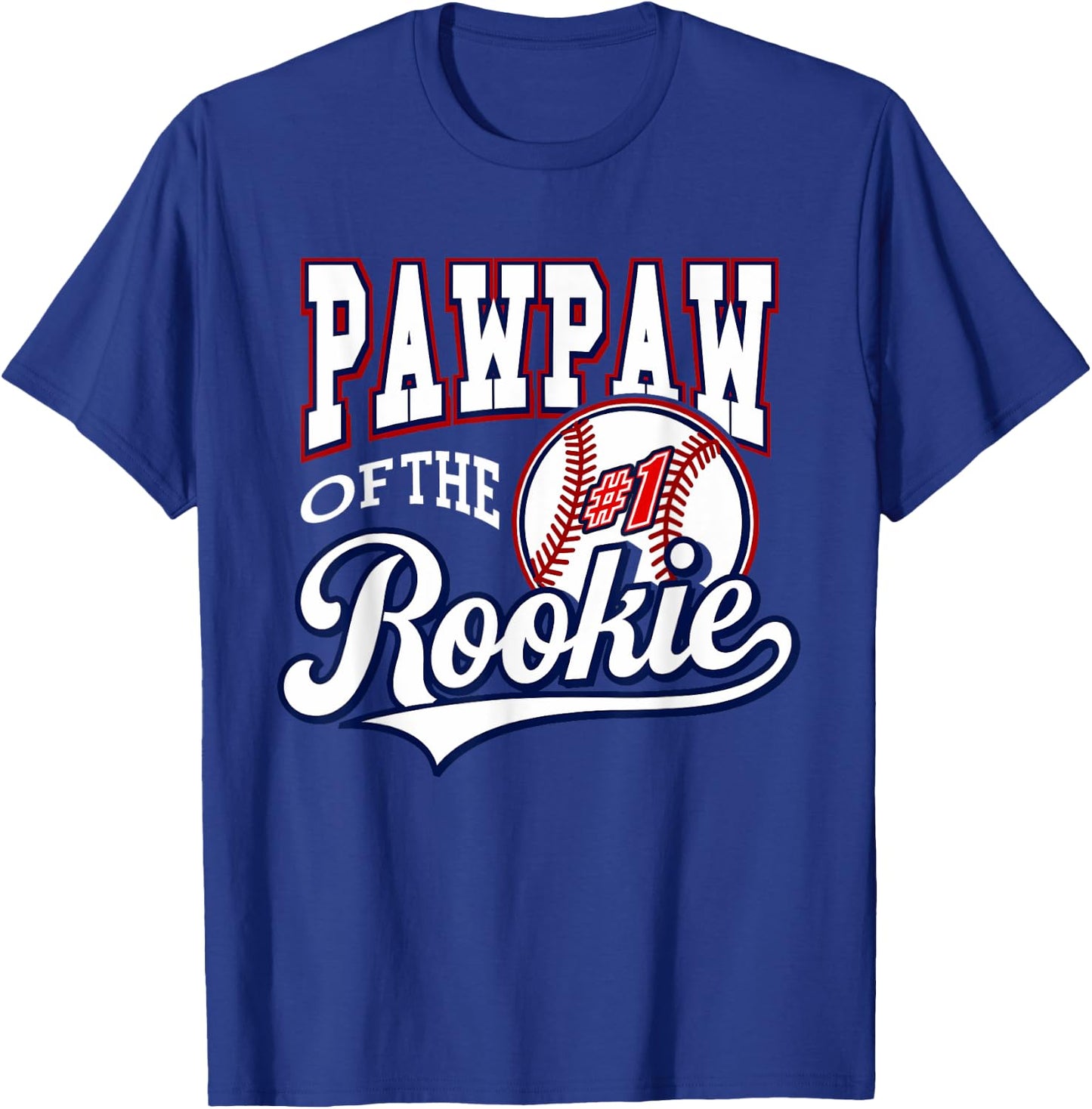 Retro Grandpa Pawpaw Of The Number 1 Rookie Baseball T-Shirt - T-Shirt | Royal