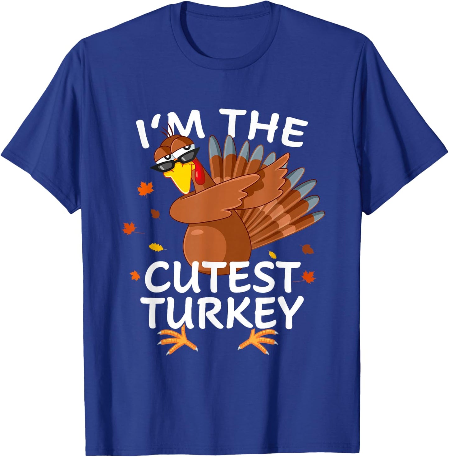 cutest Turkey Matching Outfit Thanksgiving Pajamas Family T-Shirt - T-Shirt | Royal