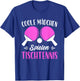 Coole Mädchen spielen Tischtennis T-Shirt - T-Shirt | Royal