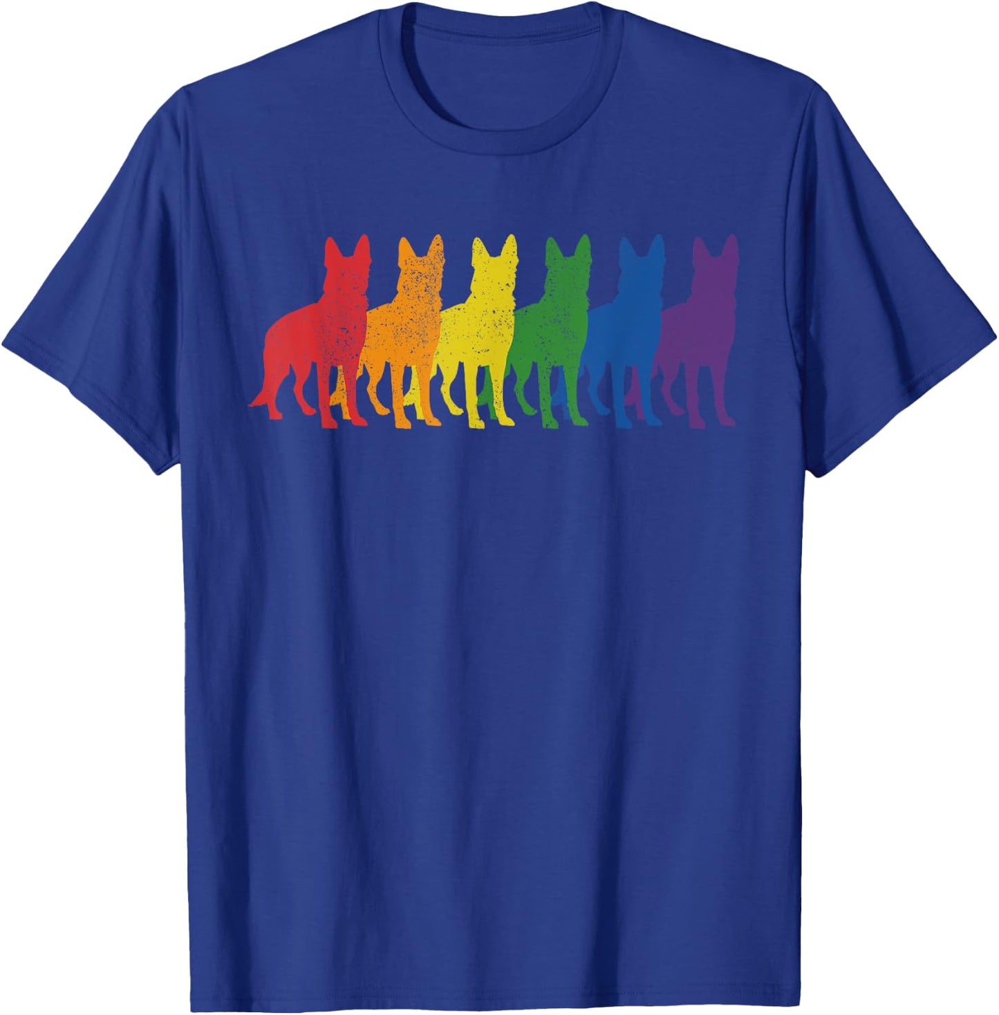 German Shepherd Dog Gay Pride LGBTQ Supporter Rainbow Ally T-Shirt - T-Shirt | Royal