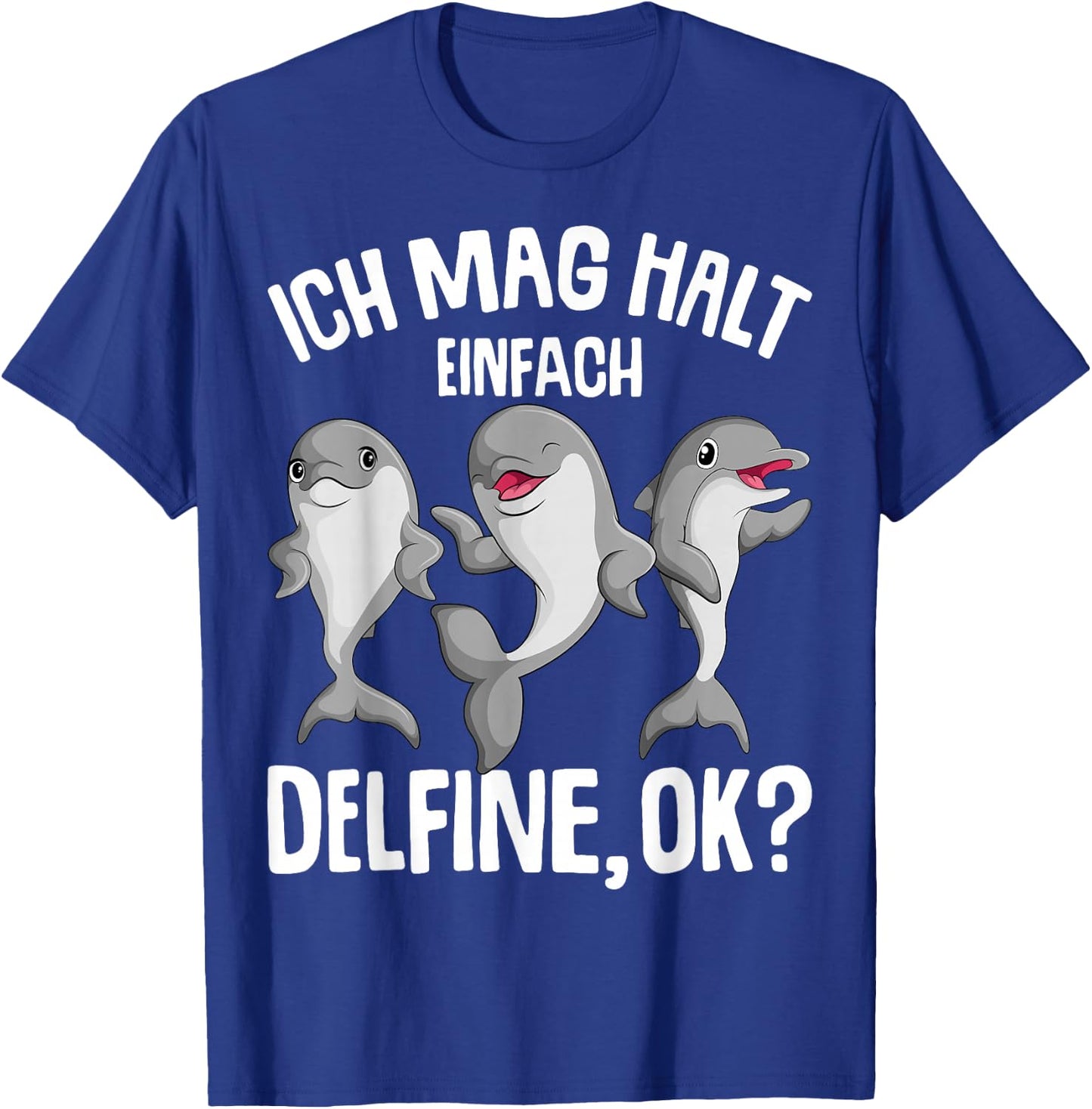 Ich mag halt dolphin girls' children's , black, s T-Shirt - T-Shirt | Royal