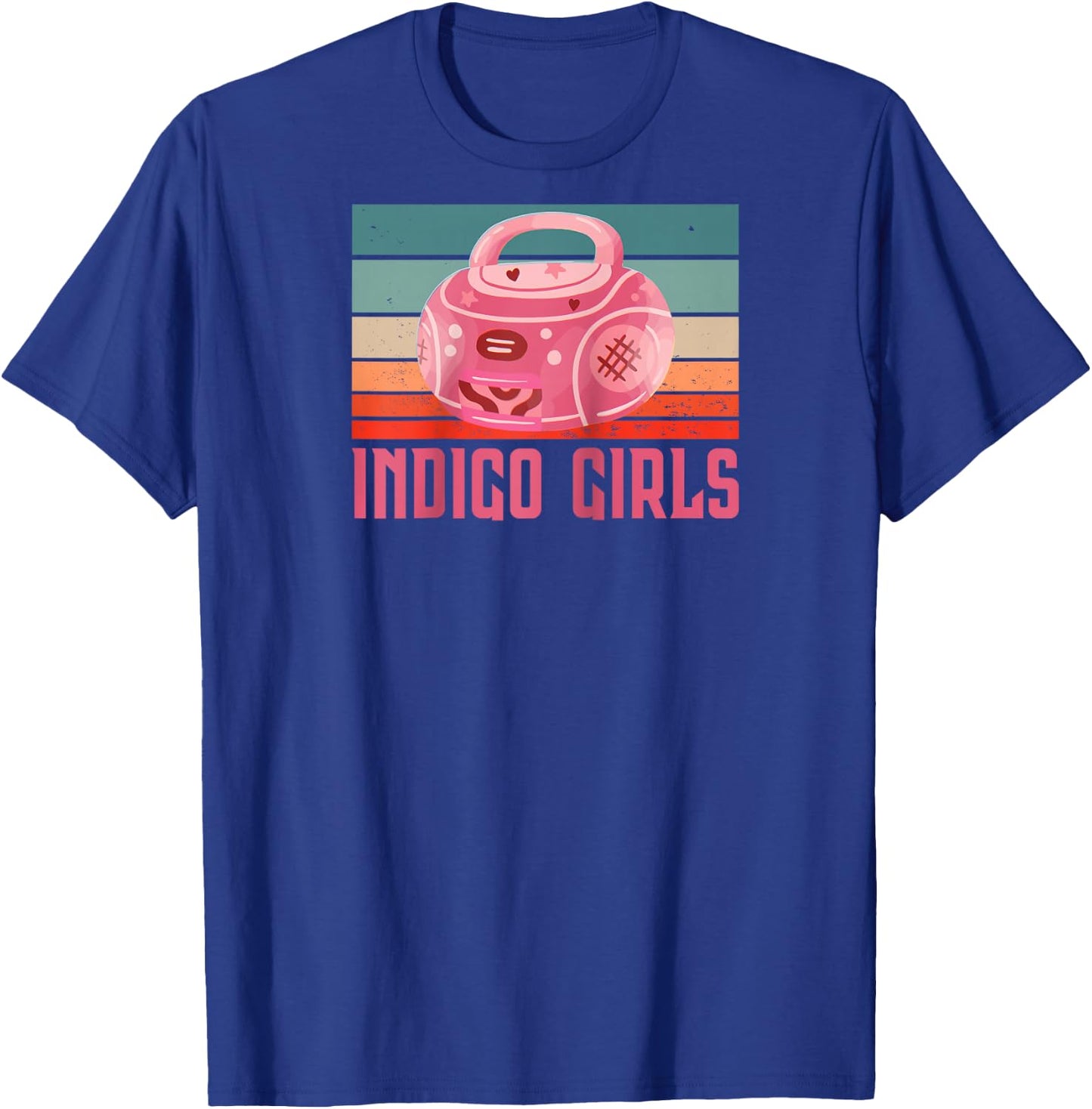 Indigo Girls Vintage Boombox Raglan Baseball T-Shirt - T-Shirt | Royal