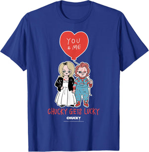 Chucky & Tiffany Chucky Gets Lucky Valentine T-Shirt - T-Shirt | Royal