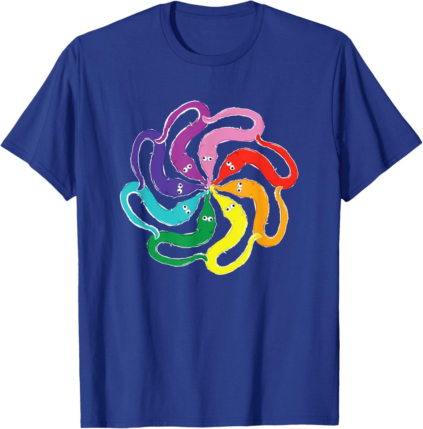 Funny Fuzzy Worm on a String Meme Rainbow Mandala T-Shirt - T-Shirt | Royal