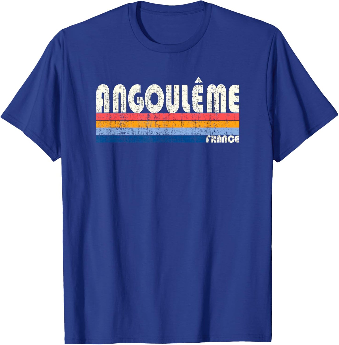 Retro Vintage 70s 80s Style Angouleme, France T-Shirt - T-Shirt | Royal