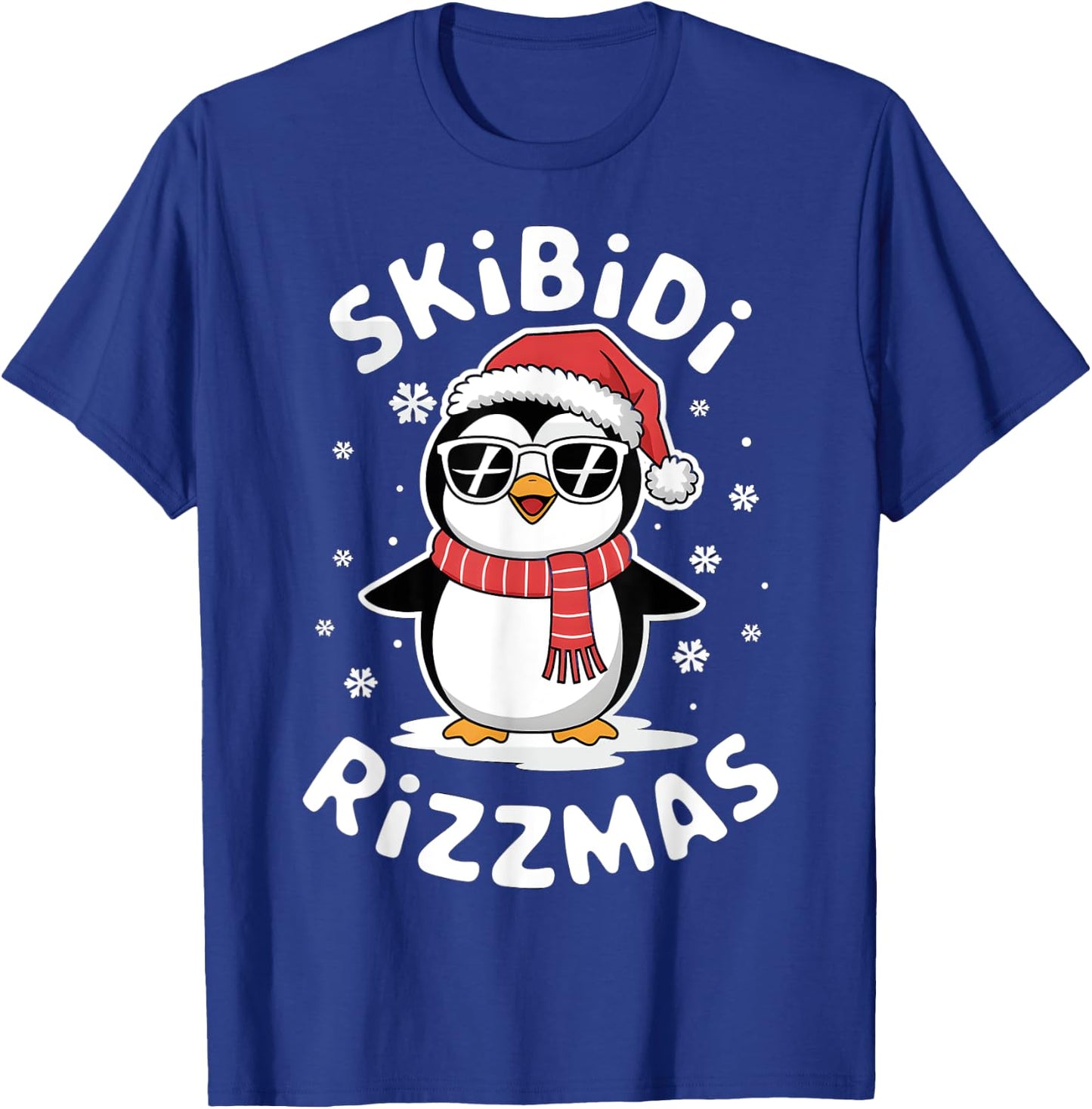 Skibidi Rizzmas Funny Christmas Christmas Season Penguin T-Shirt - T-Shirt | Royal