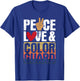 Peace Love & Color Guard - Marching Band Lover Flag Tossing T-Shirt - T-Shirt | Royal