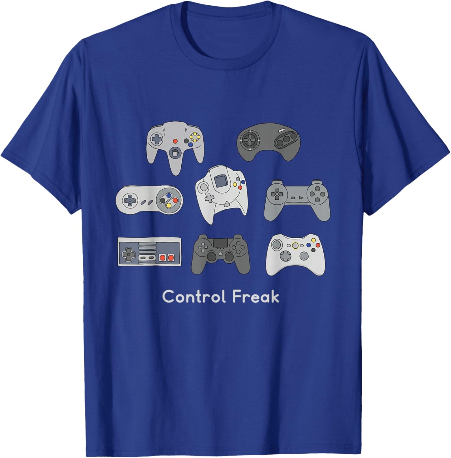 Control Freak Funny Gamer T-Shirt - T-Shirt | Royal