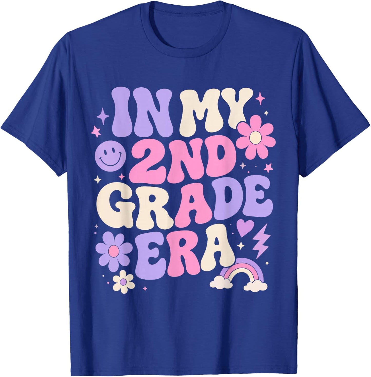 in My Second Grade Era Retro 2nd Grade Back to School T-Shirt - T-Shirt | Royal