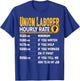 Union Laborer Hourly Rate - Funny Union Employee Worker T-Shirt - T-Shirt | Royal