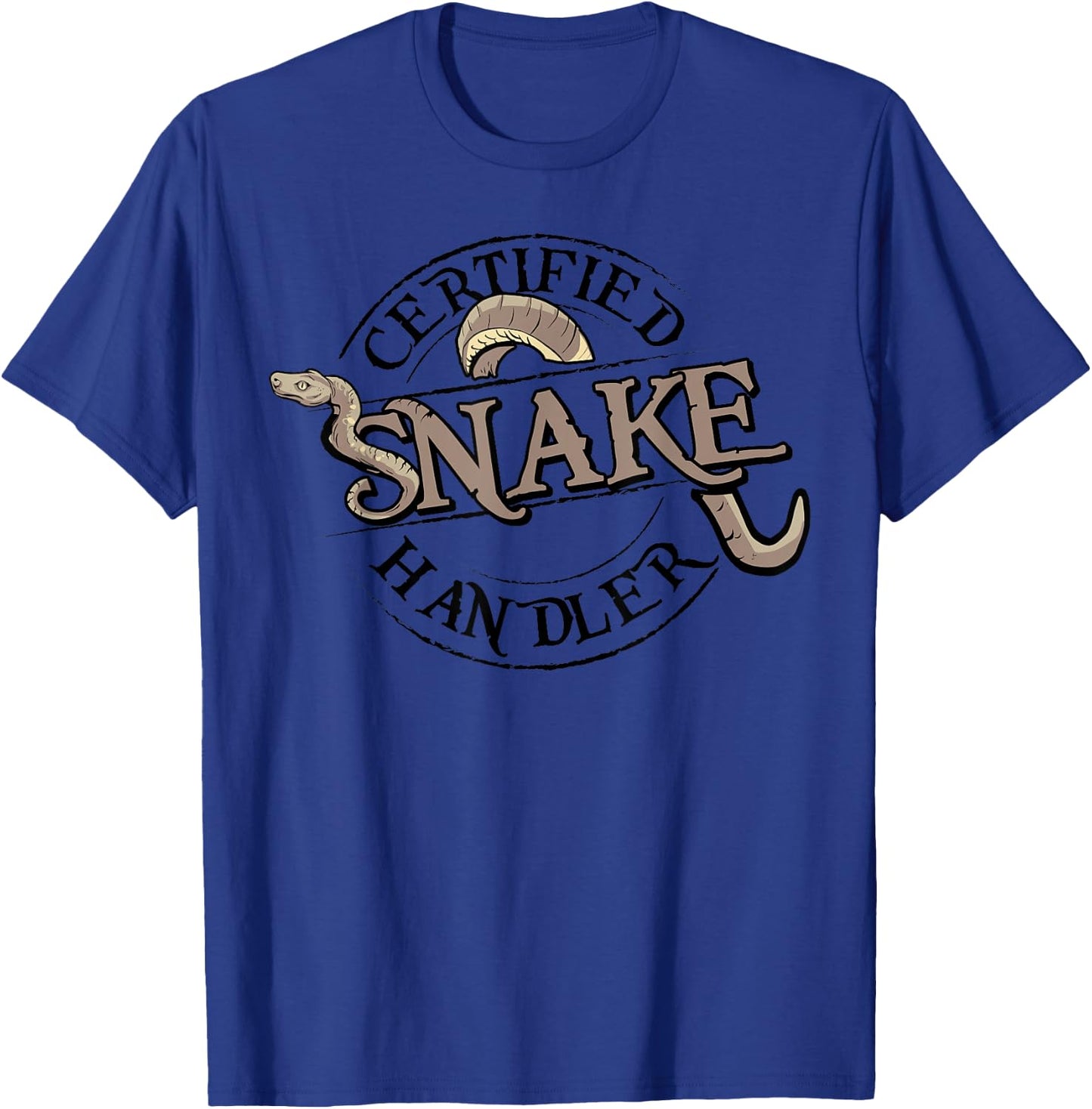 Snake Handler Snake Stunt Man Snake Lover Gift T-Shirt - T-Shirt | Royal