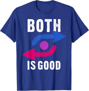 Both Is Good Bi Pride Bisexual Arrows Symbol T-Shirt - T-Shirt | Royal