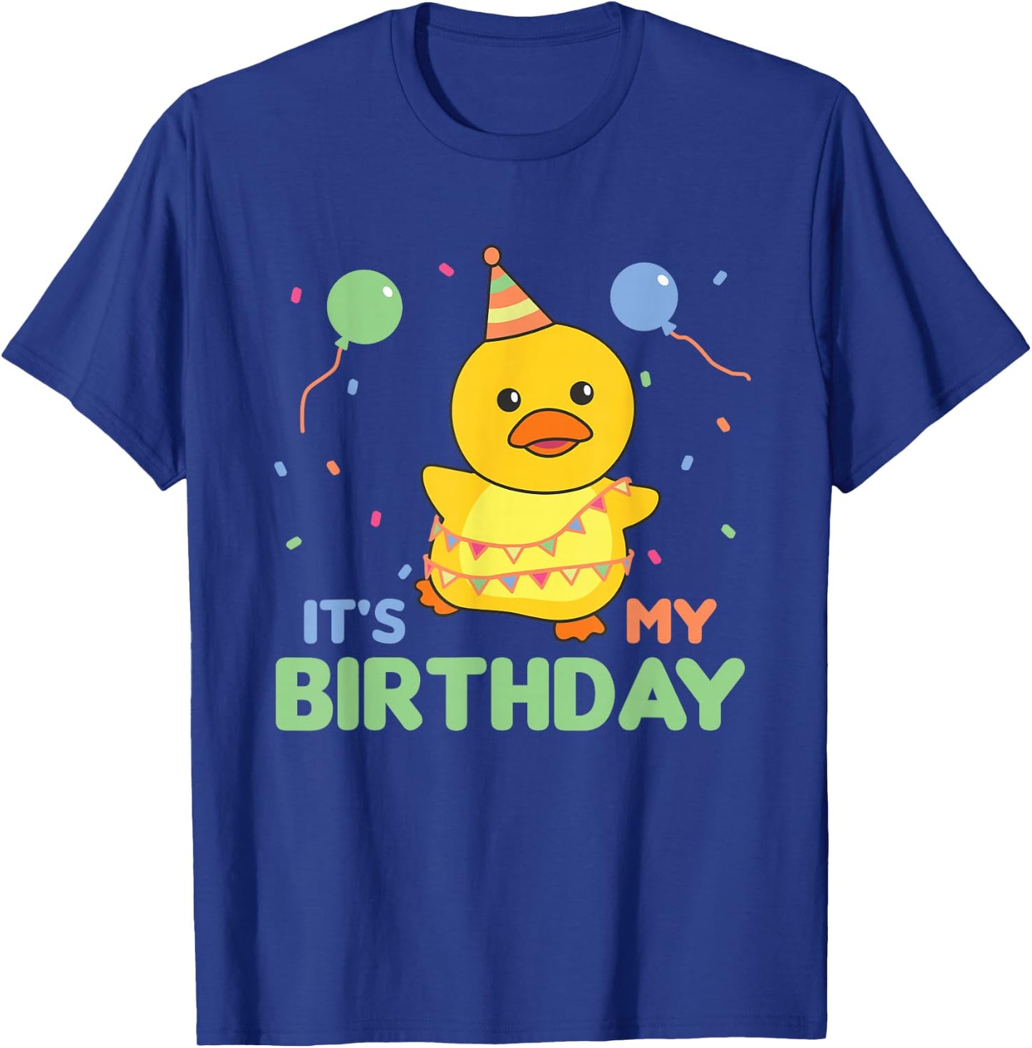Children's Birthday Duck It's My Birthday T-Shirt - T-Shirt | Royal