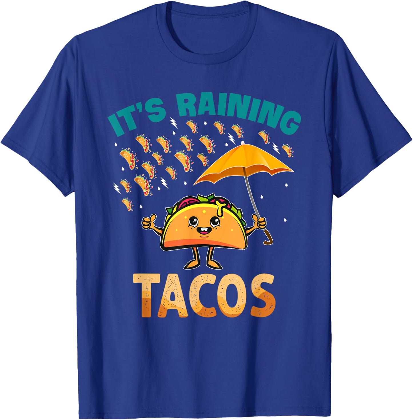 It is Raining Tacos Funny Taco Kids Girls Boys Gift T-Shirt - T-Shirt | Royal