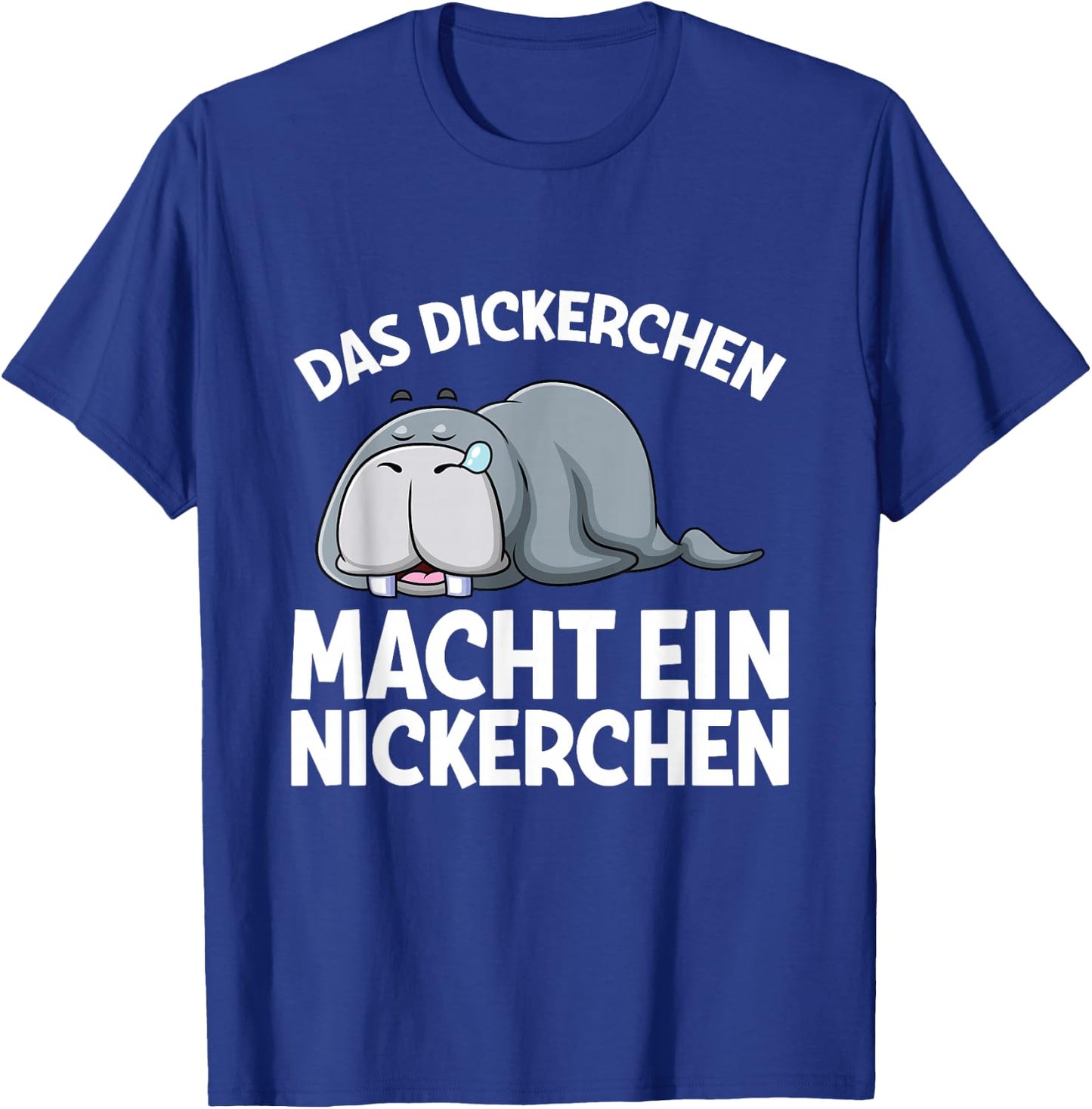 Das Dickerchen Macht Ein Nickerchen Walross Pyjama Schlaf T-Shirt - T-Shirt | Royal