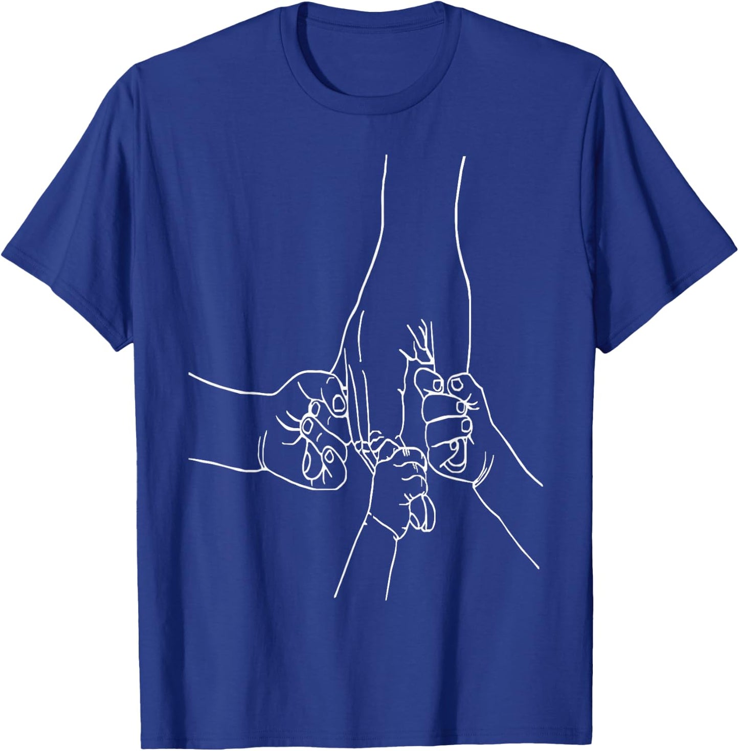 Vater und 3 Kinderhände Vatertag Für Väter Eltern Kinder T-Shirt - T-Shirt | Royal