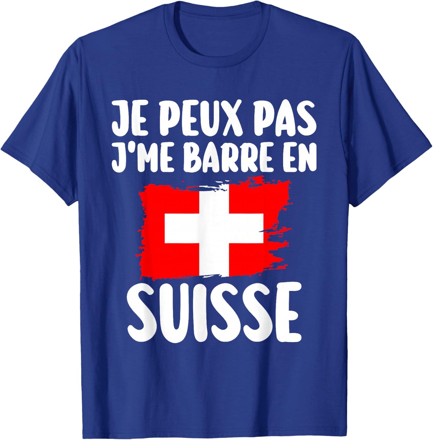 J'Peux Pas J'Me Barre En Suisse Travel Gift , Black, S T-Shirt - T-Shirt | Royal