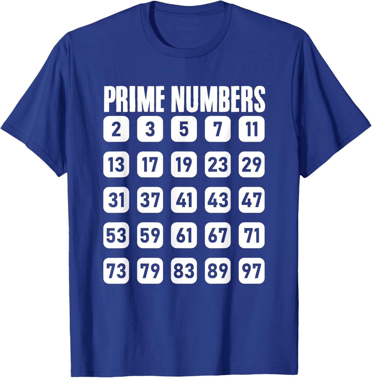 Math Prime Numbers Math Lovers Math Teacher Mathematician T-Shirt - T-Shirt | Royal
