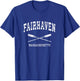 Fairhaven Massachusetts Vintage Nautical Crossed Oars T-Shirt - T-Shirt | Royal