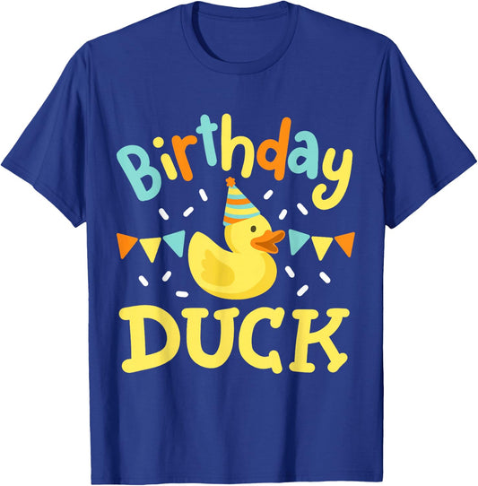 Birthday Duck Kids Girls Boys Rubber Duck Bday Party Family T-Shirt - T-Shirt | Royal