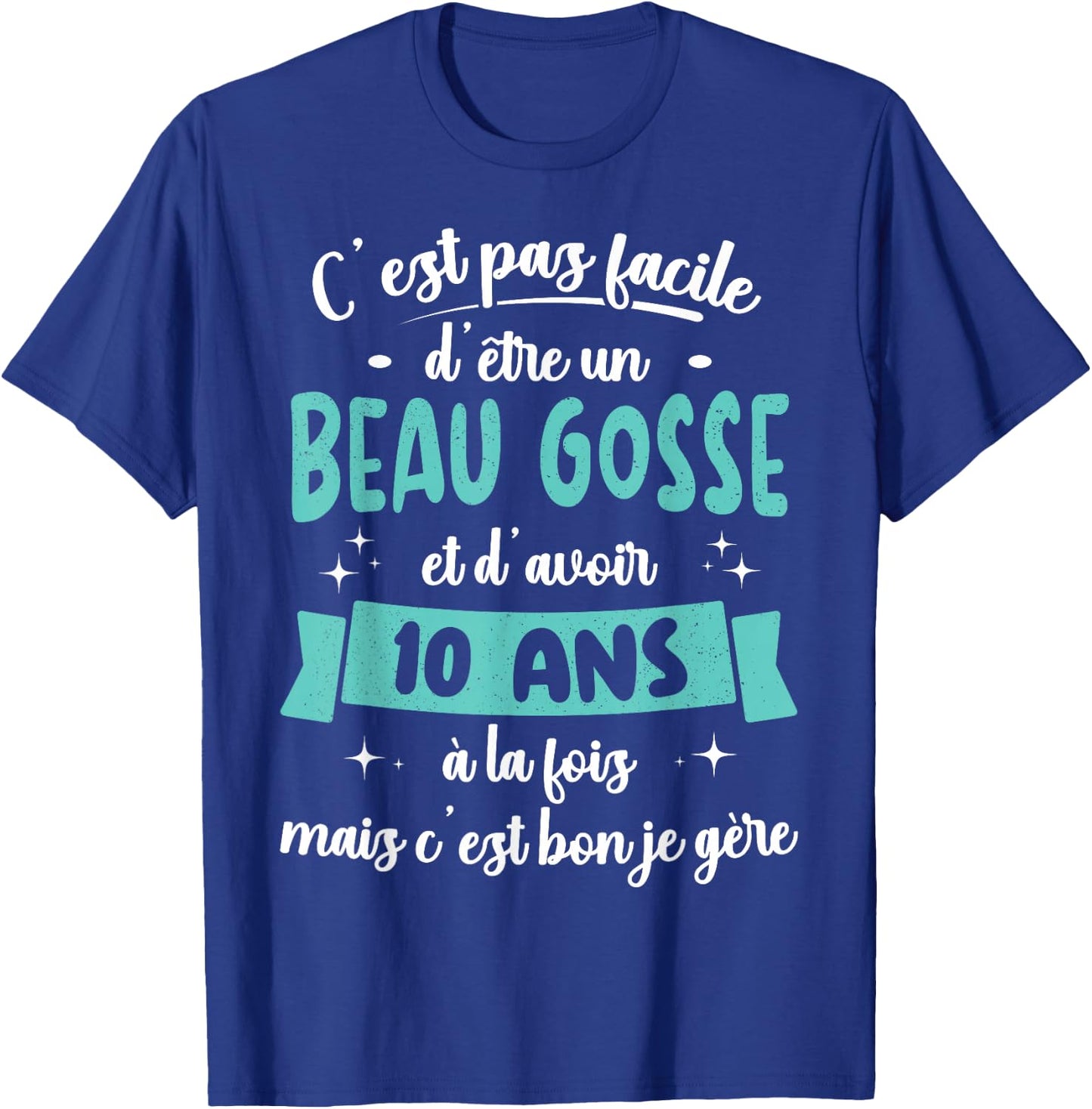 10 Years Birthday Gift Boy Beautiful Kid Gift T-Shirt - T-Shirt | Royal