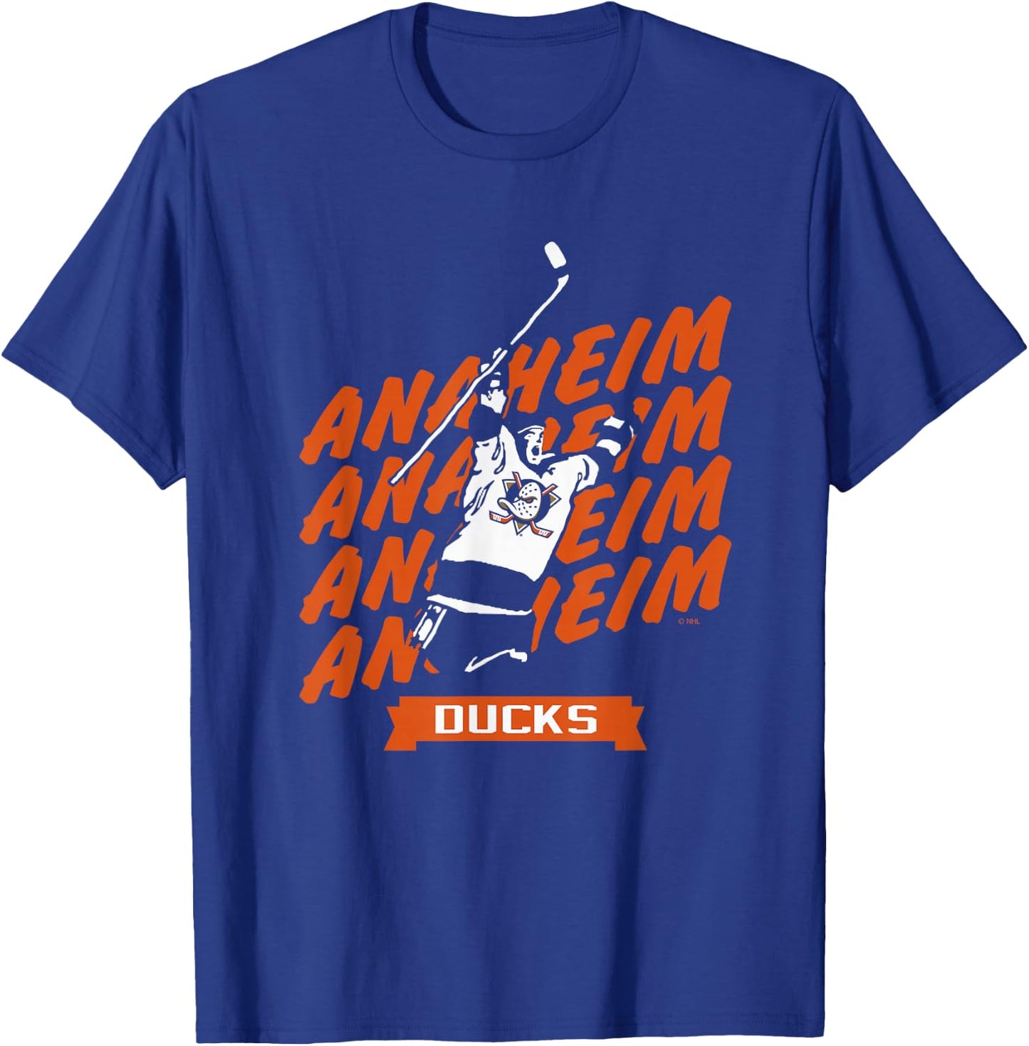 Anaheim Ducks Graffiti Black Officially Licensed T-Shirt - T-Shirt | Royal