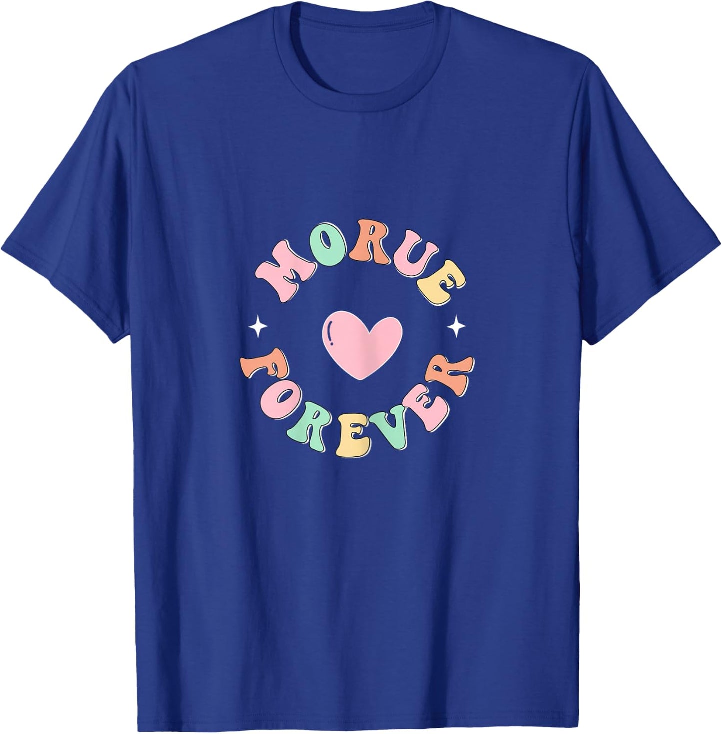 Cod Forever Heart Humour Retro Groovy , Black T-Shirt - T-Shirt | Royal