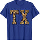 TX Leopard Pattern Texas T-Shirt - T-Shirt | Royal