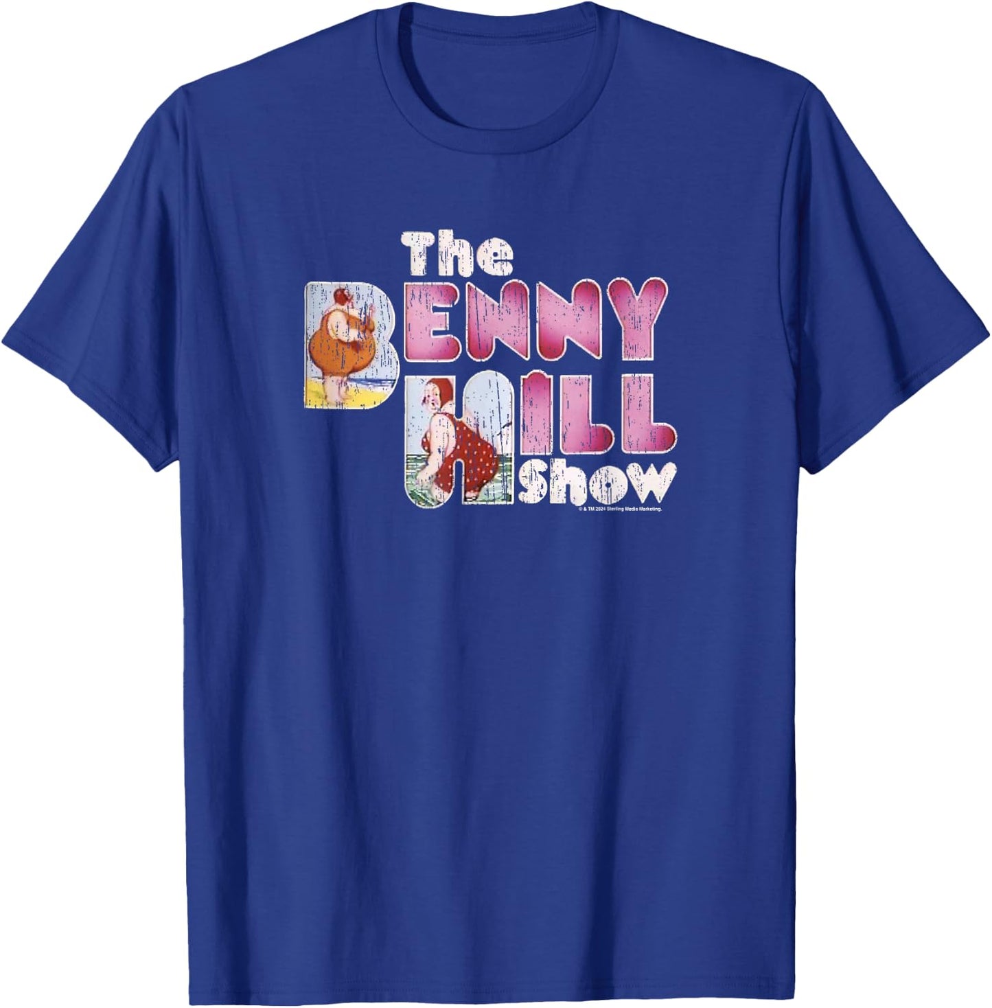 Benny Hill Show Lady at the Seaside Comedian , Black, S T-Shirt - T-Shirt | Royal