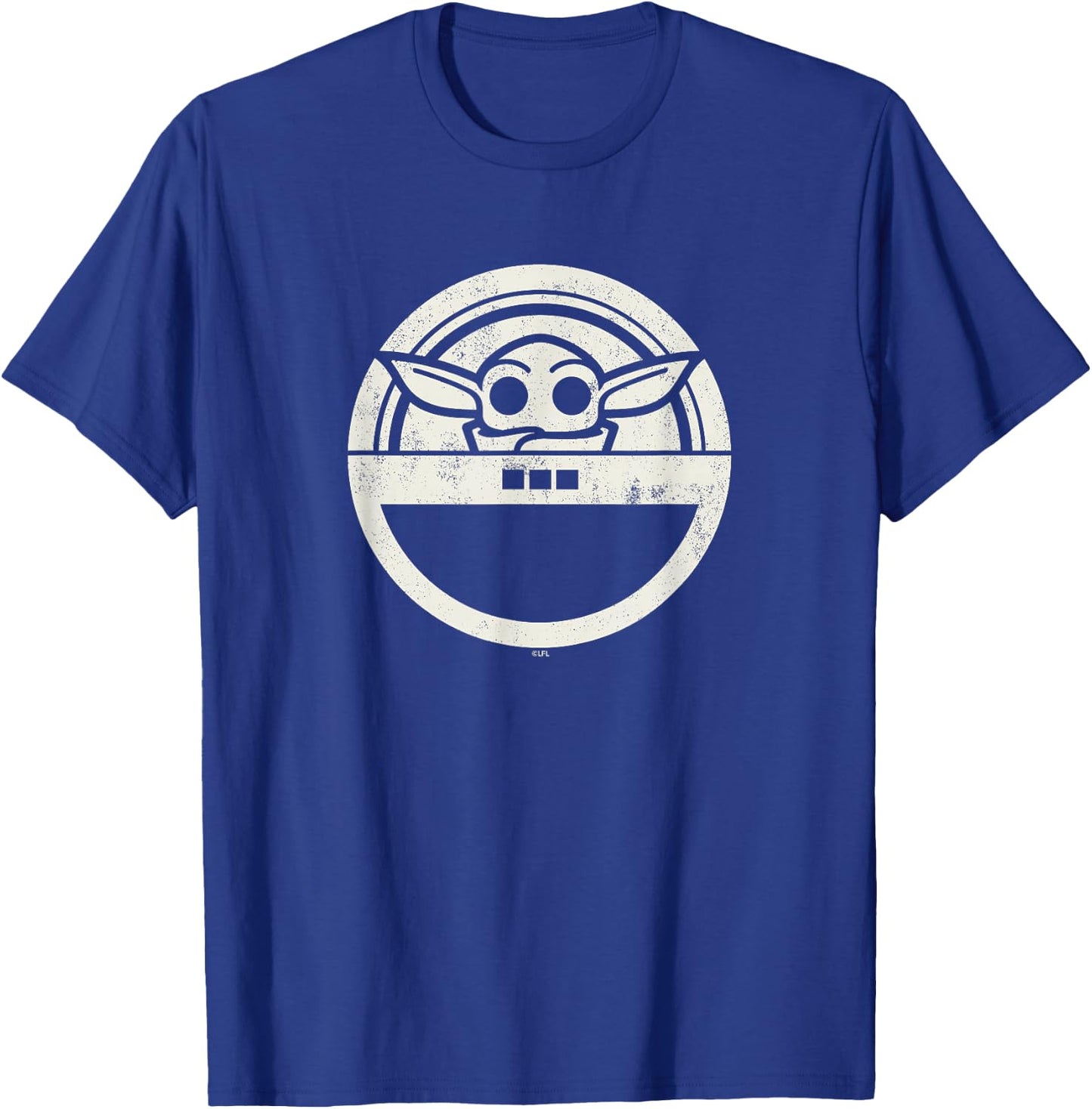 Star Wars The Mandalorian Grogu Floating Pod Sticker T-Shirt - T-Shirt | Royal