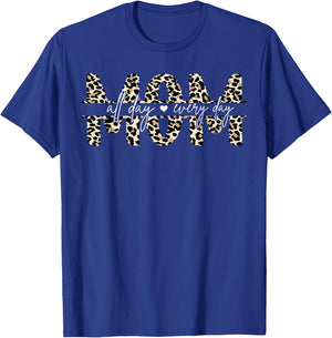 Mum Mum Leopard Print All Day , black, S T-Shirt - T-Shirt | Royal