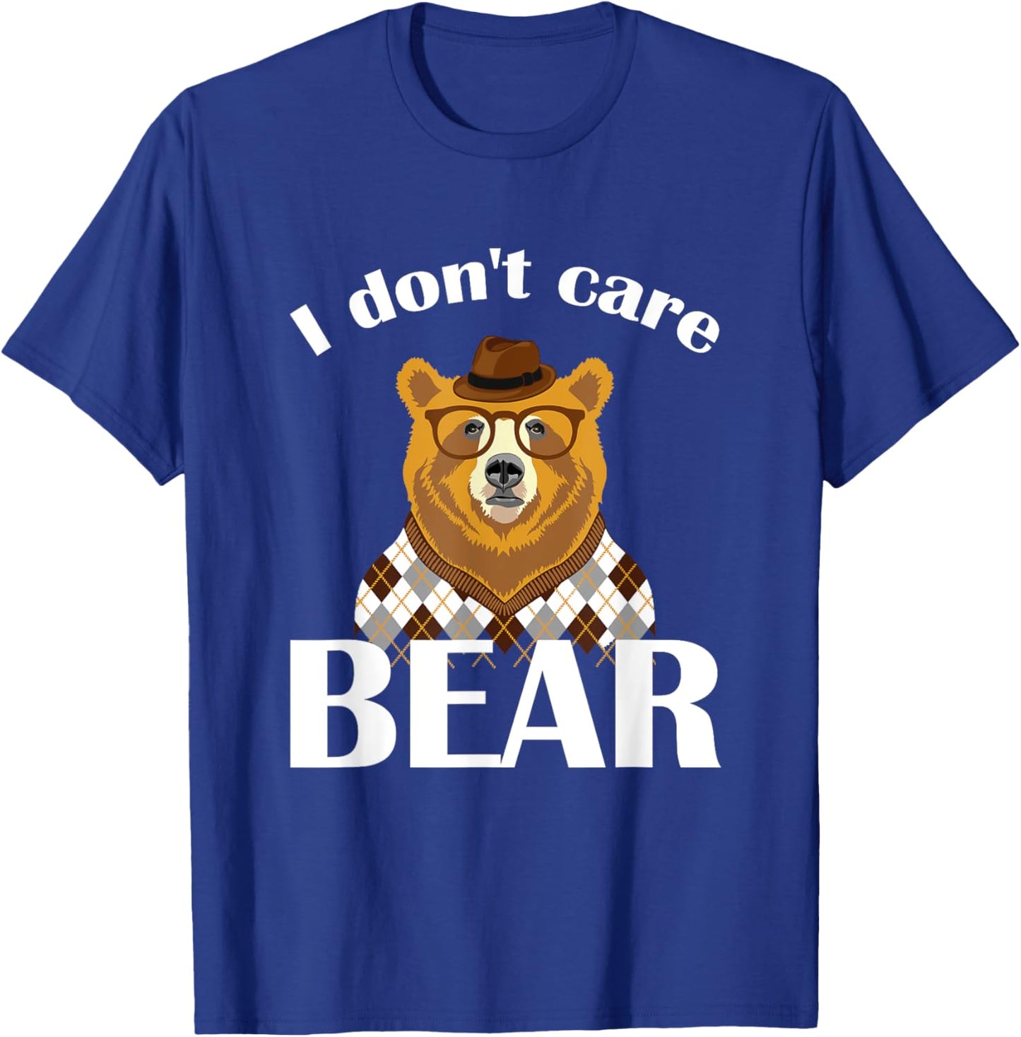 I Don't Care Bear Girls Boys Gift T-Shirt - T-Shirt | Royal
