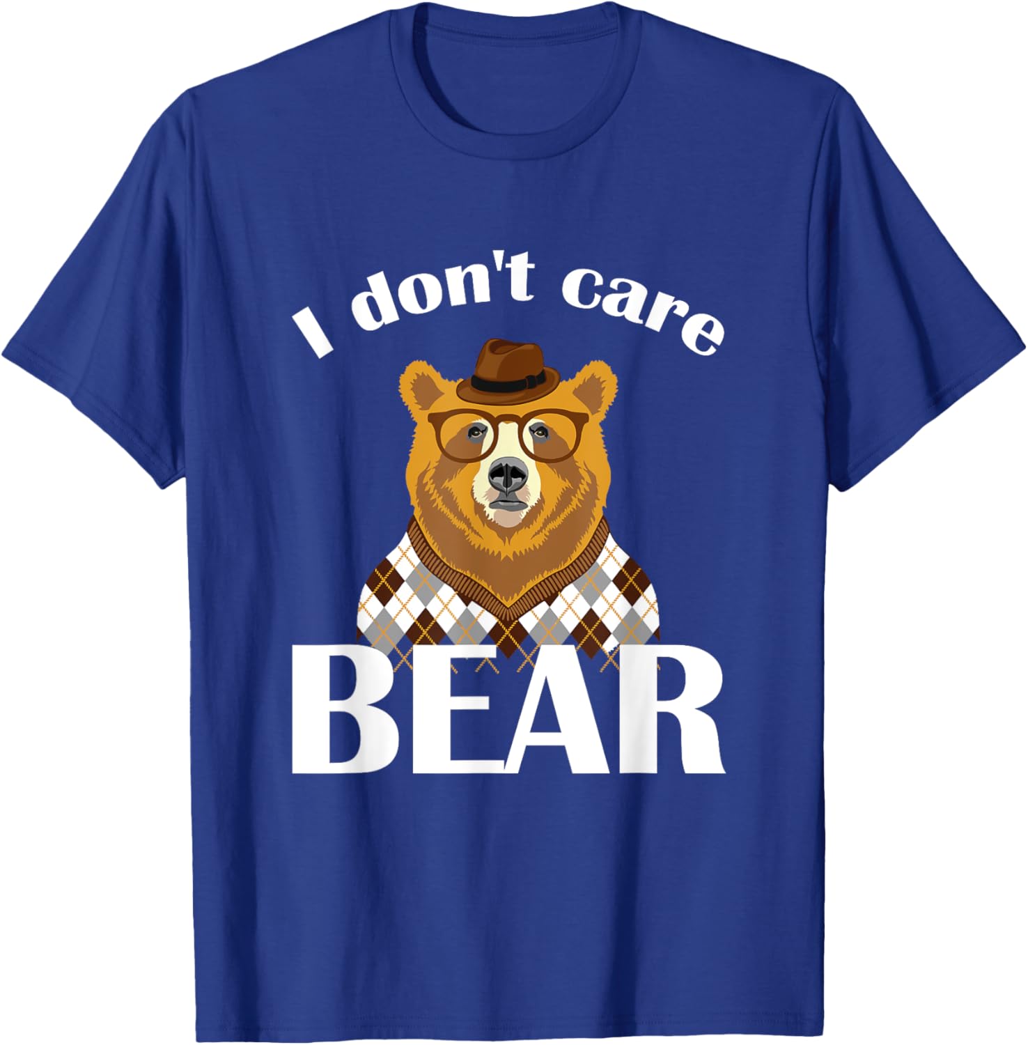 I Don't Care Bear Girls Boys Gift T-Shirt - T-Shirt | Royal