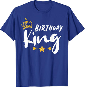 Birthday King | Golden Graphic Gift | & Boys T-Shirt - T-Shirt | Royal